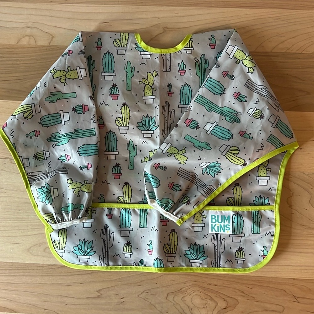 Bumkins Sleeved Baby Bib/ Smock- Waterproof